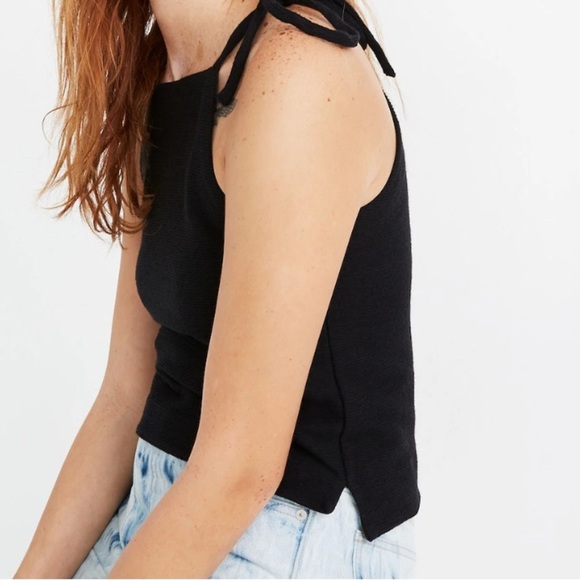 Madewell Black tie top tank - Picture 2 of 8